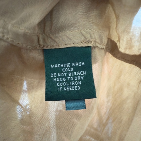 Lauren Ralph Lauren Light Brown Cotton Silk Button-Down Shirt – Size M - Picture 7 of 7